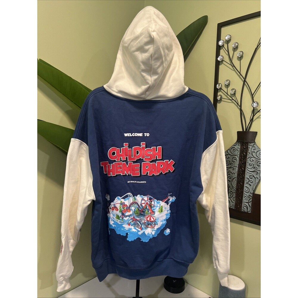 TGF BRO Childish Theme Park Baggy Boxy Fit Hoodie Y2K Small MENS